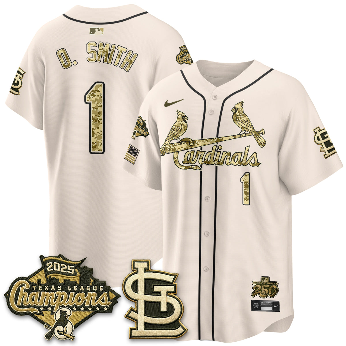 St. Louis Cardinals 2026 Armed Forces Day Jersey - All Stitched