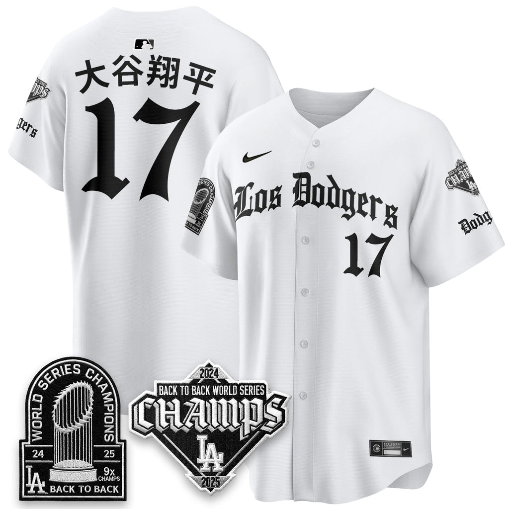 Los Angeles Dodgers World Series Champions B2B Patch Vapor Premier Limited Gothic Edition Jersey - All Stitched