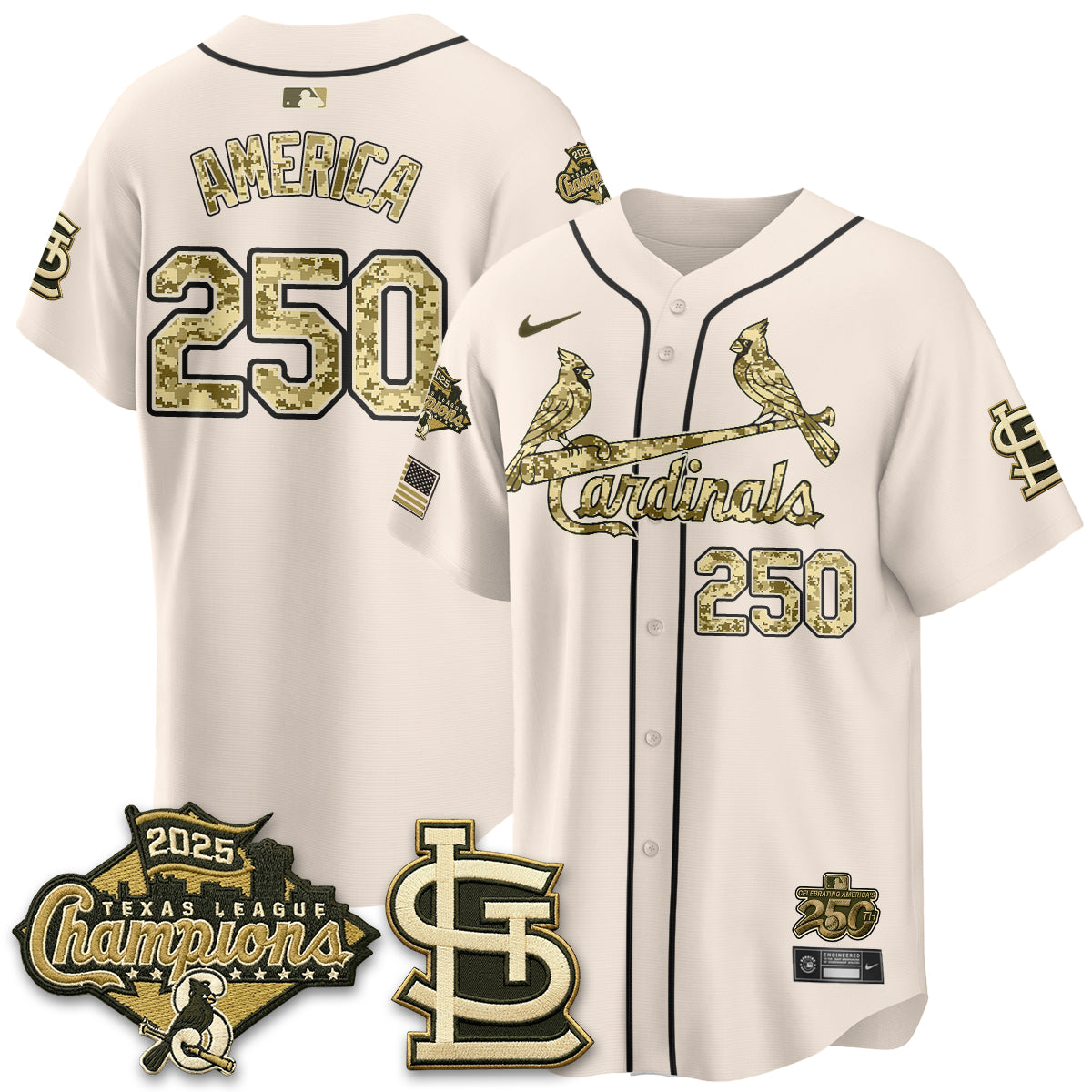 St. Louis Cardinals 2026 Armed Forces Day Jersey - All Stitched