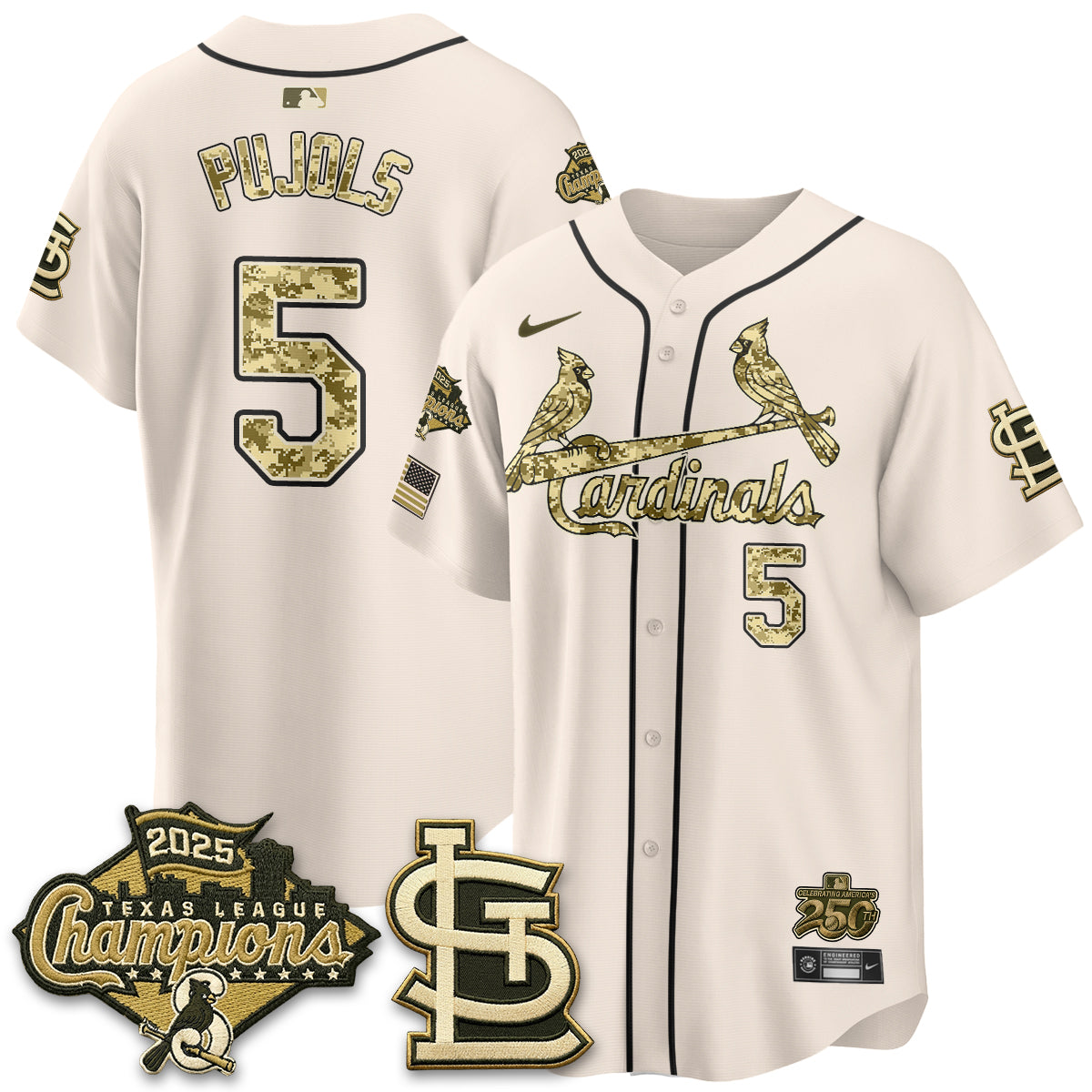 St. Louis Cardinals 2026 Armed Forces Day Jersey - All Stitched