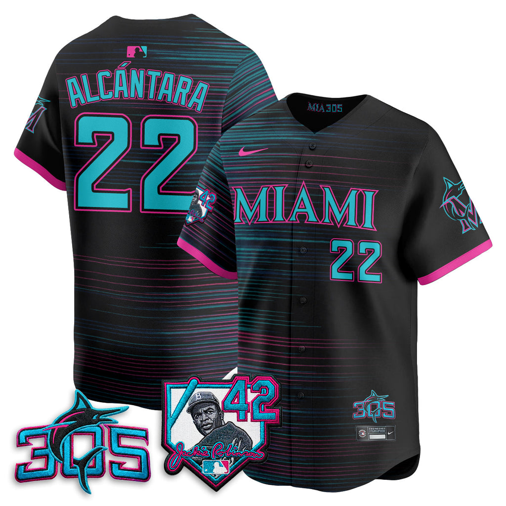 Miami Marlins 2026 Jackie Robinson New Era Vapor Limited Jersey - All Stitched