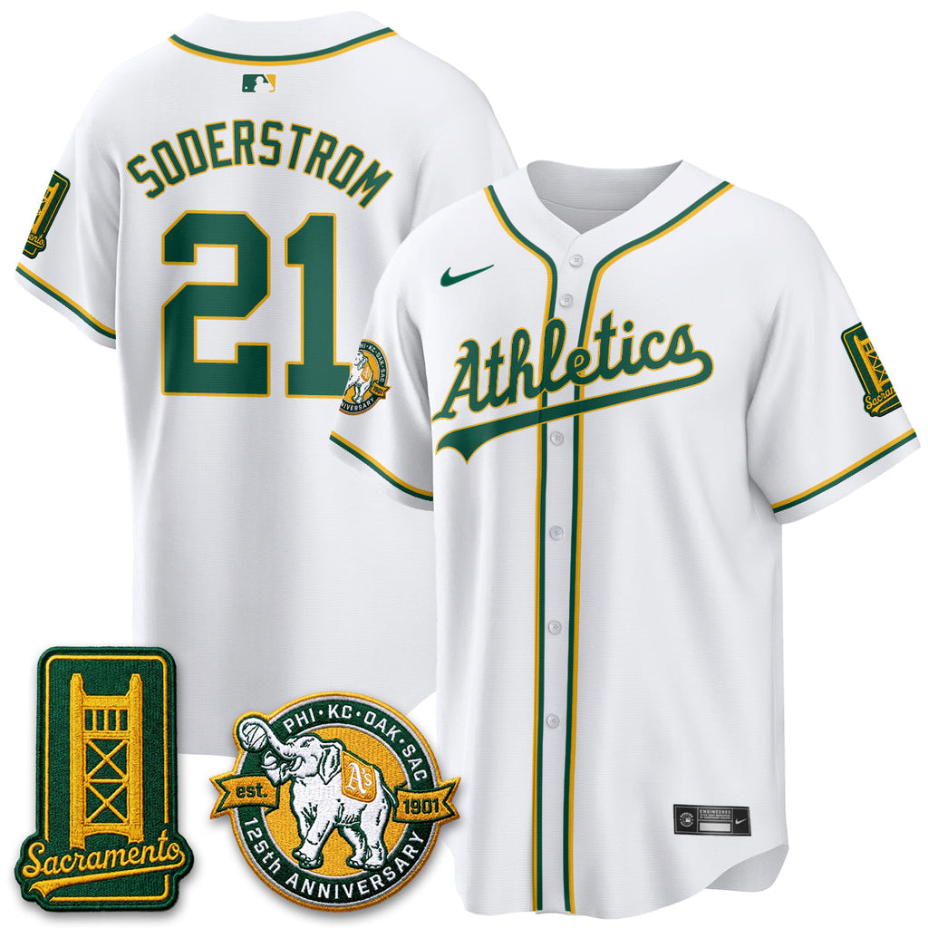Oakland Athletics 2026 Black Out Style - Celebrating 125 Years -  Limited Vapor Jersey - All Stitched