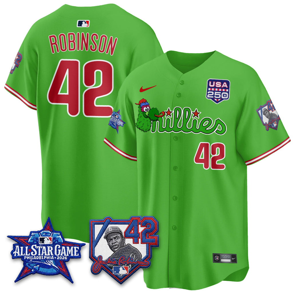 Philadelphia Phillies Phanatic 2026 New Era & 250th USA Vapor Limited Jersey - All Star Game - All Stitched