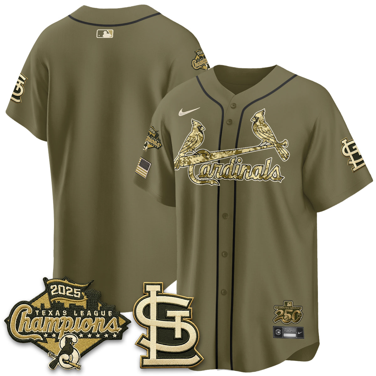 St. Louis Cardinals 2026 Armed Forces Day Jersey - All Stitched