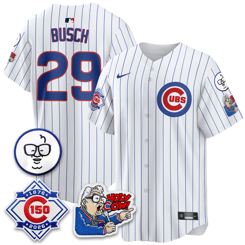 Chicago Cubs 150th Anniversary Harry Caray Holy Cow Vapor Premier Limited Jersey - All Stitched V2