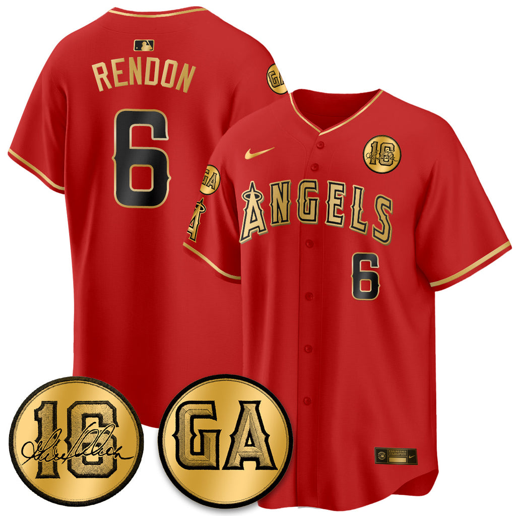 Los Angeles Angels Garret Anderson Tribute Patch Vapor Jersey - All Stitched V2