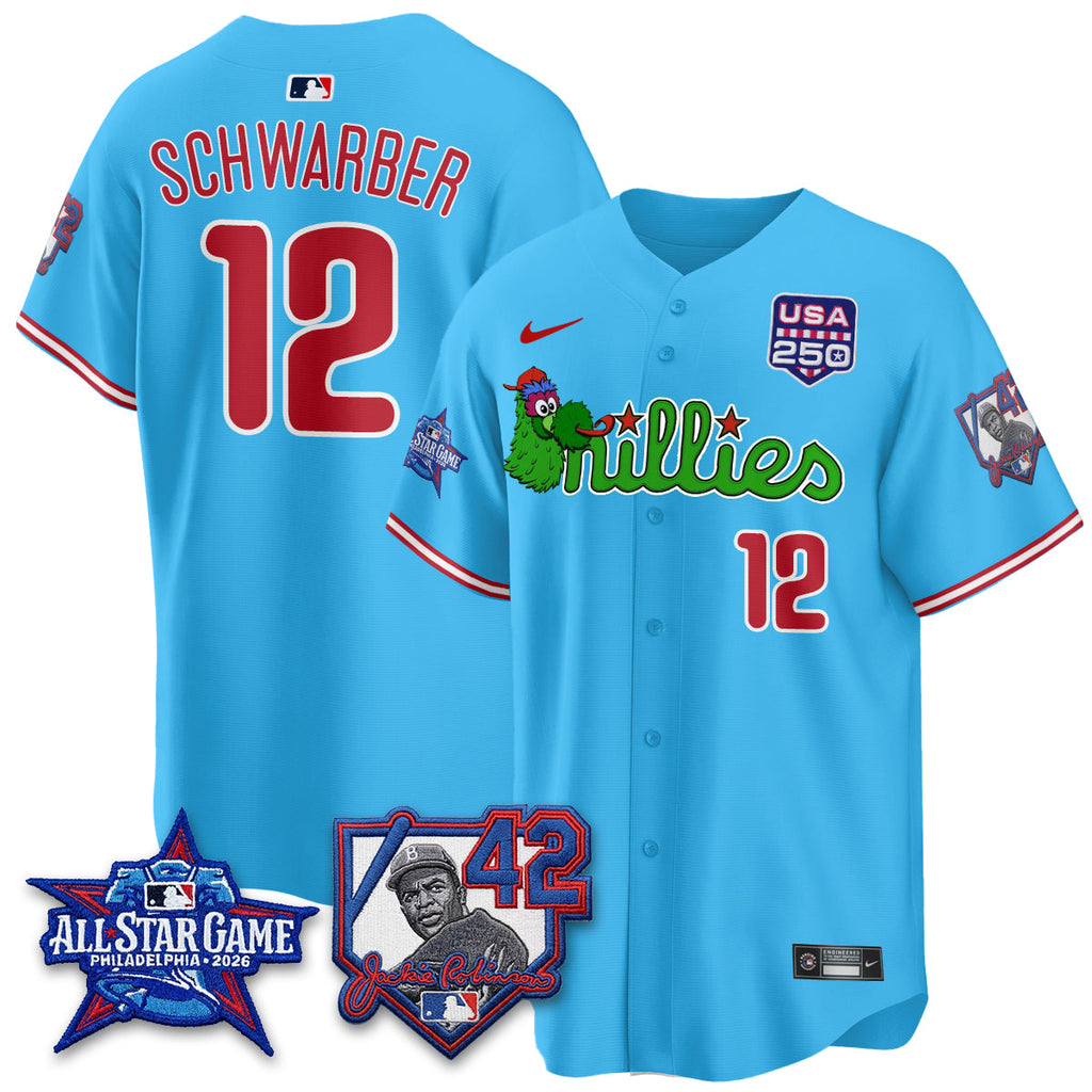 Philadelphia Phillies Phanatic 2026 New Era & 250th USA Vapor Limited Jersey - All Star Game - All Stitched