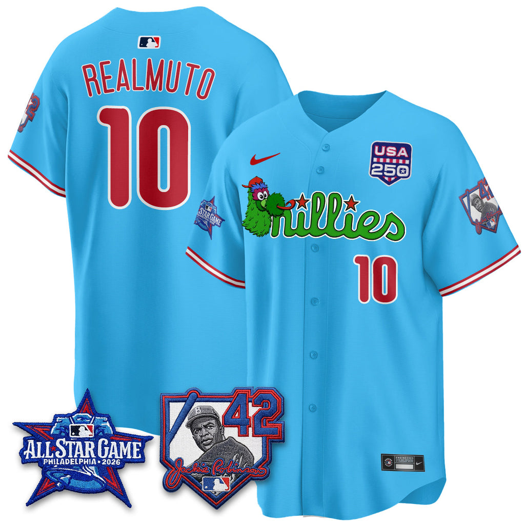 Philadelphia Phillies Phanatic 2026 New Era & 250th USA Vapor Limited Jersey - All Star Game - All Stitched