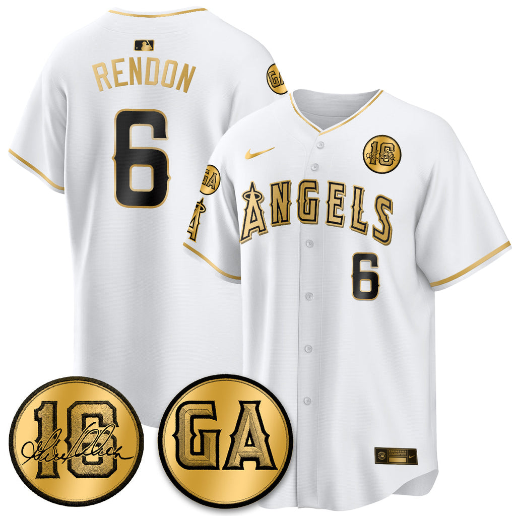 Los Angeles Angels Garret Anderson Tribute Patch Vapor Jersey - All Stitched V2