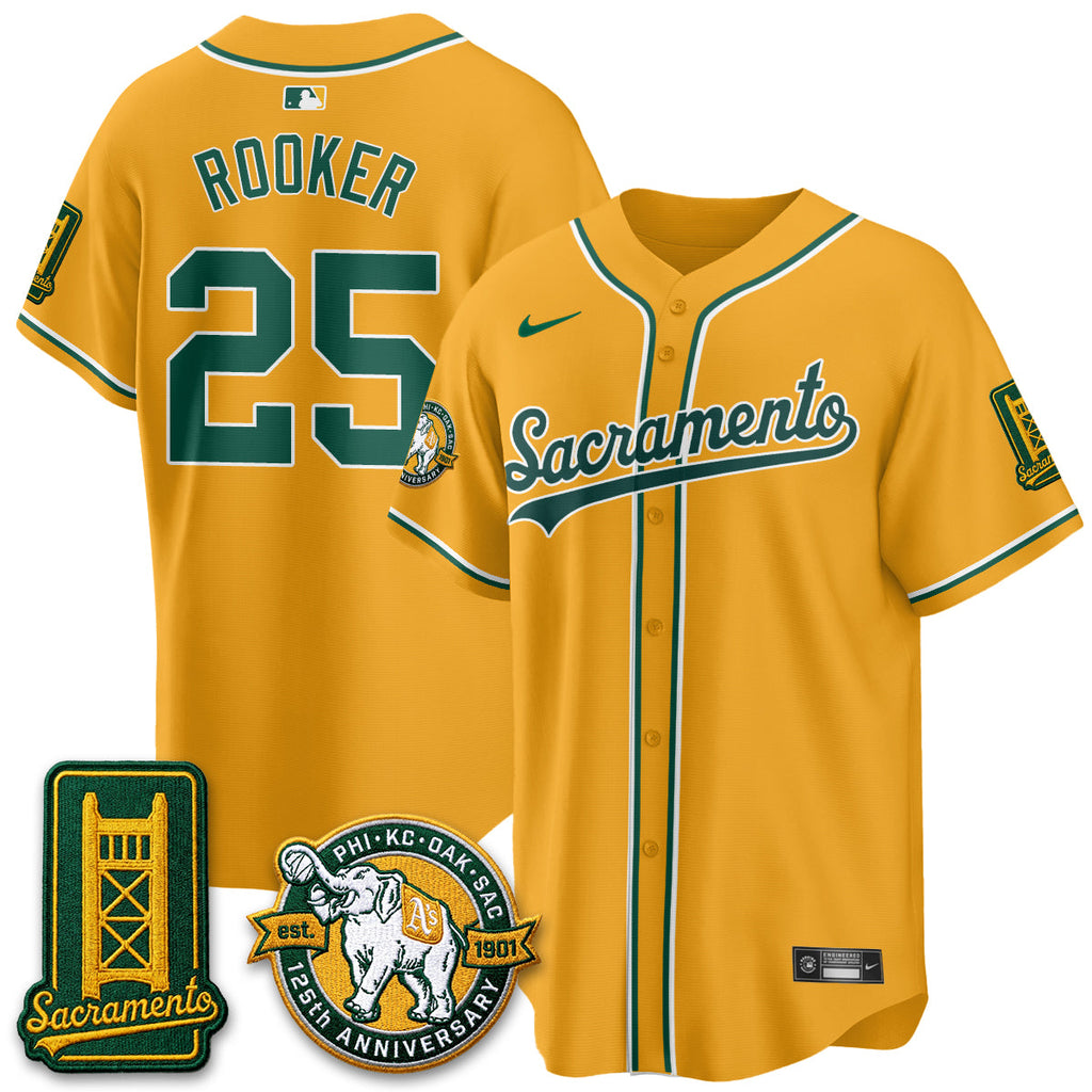 Oakland Athletics 2026 Black Out Style - Celebrating 125 Years -  Limited Vapor Jersey - All Stitched