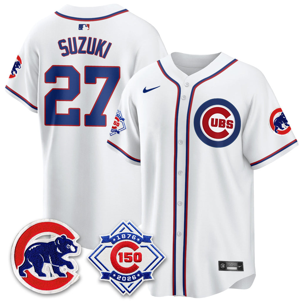 Chicago Cubs 150th Anniversary Black Out Style Vapor Premier Limited Jersey - All Stitched