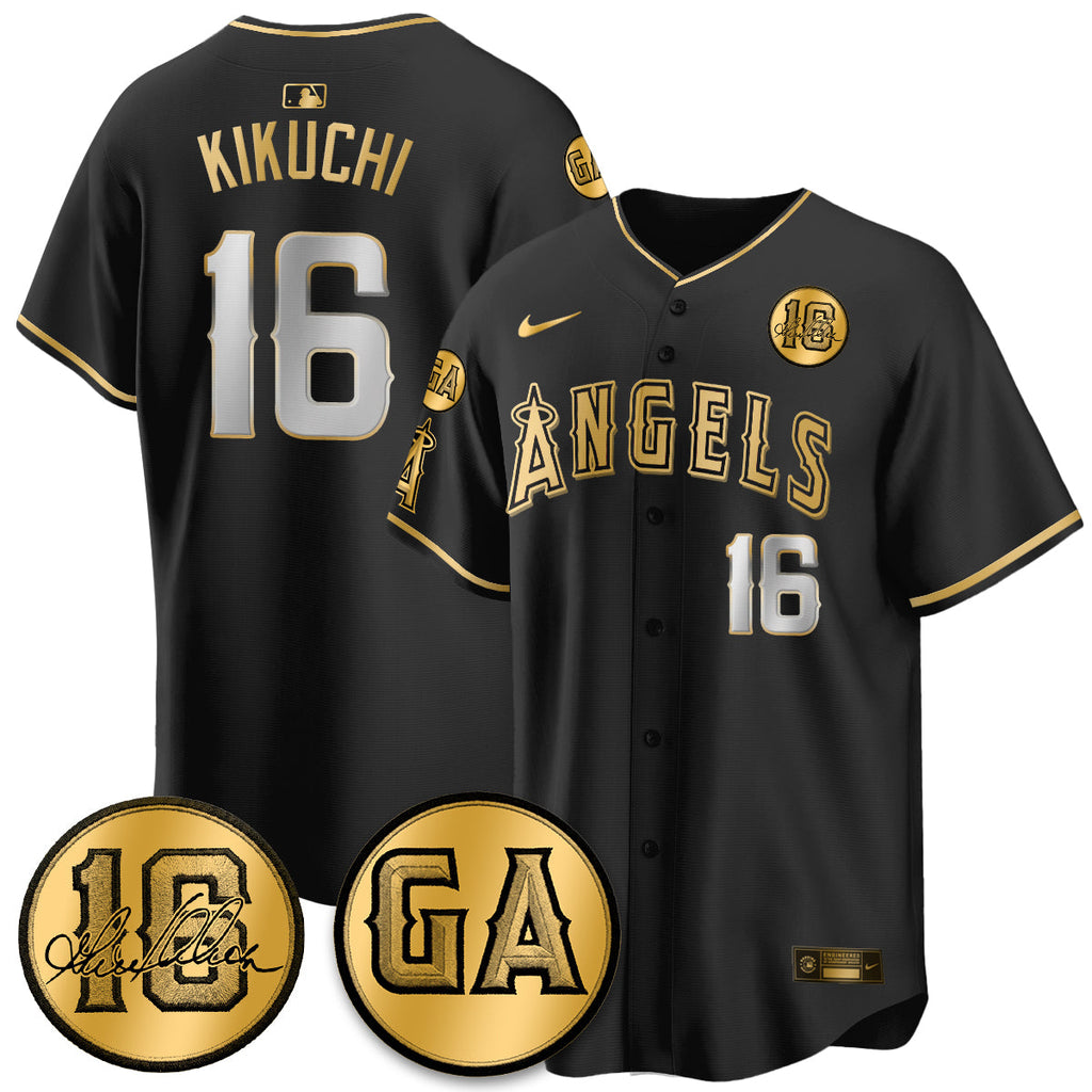 Los Angeles Angels Garret Anderson Tribute Patch Vapor Jersey - All Stitched V2