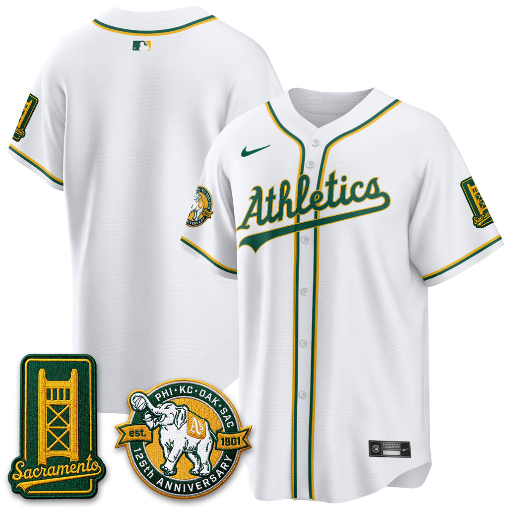 Oakland Athletics 2026 Black Out Style - Celebrating 125 Years -  Limited Vapor Jersey - All Stitched