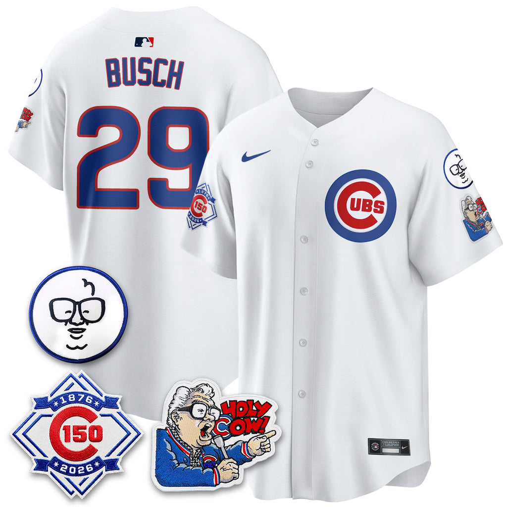 Chicago Cubs 150th Anniversary Harry Caray Holy Cow Vapor Premier Limited Jersey - All Stitched V2