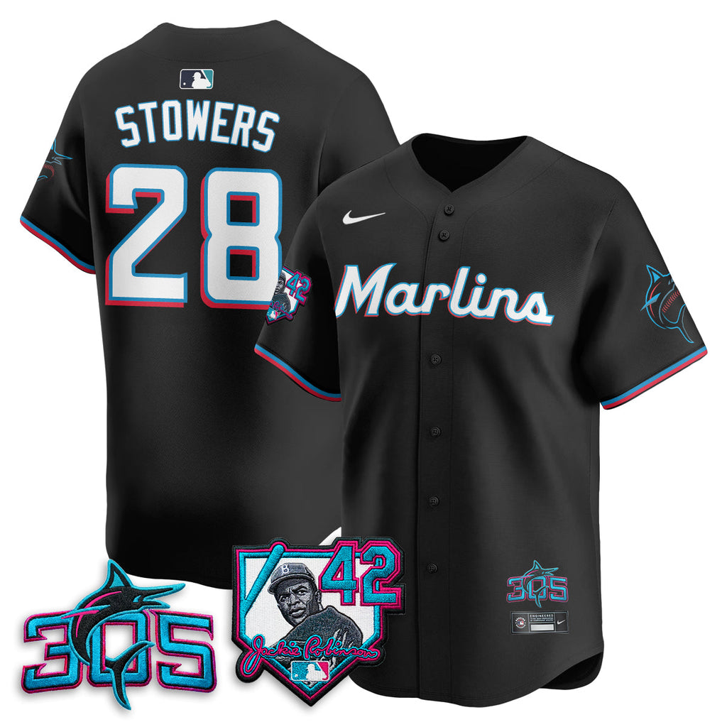 Miami Marlins 2026 Jackie Robinson New Era Vapor Limited Jersey - All Stitched