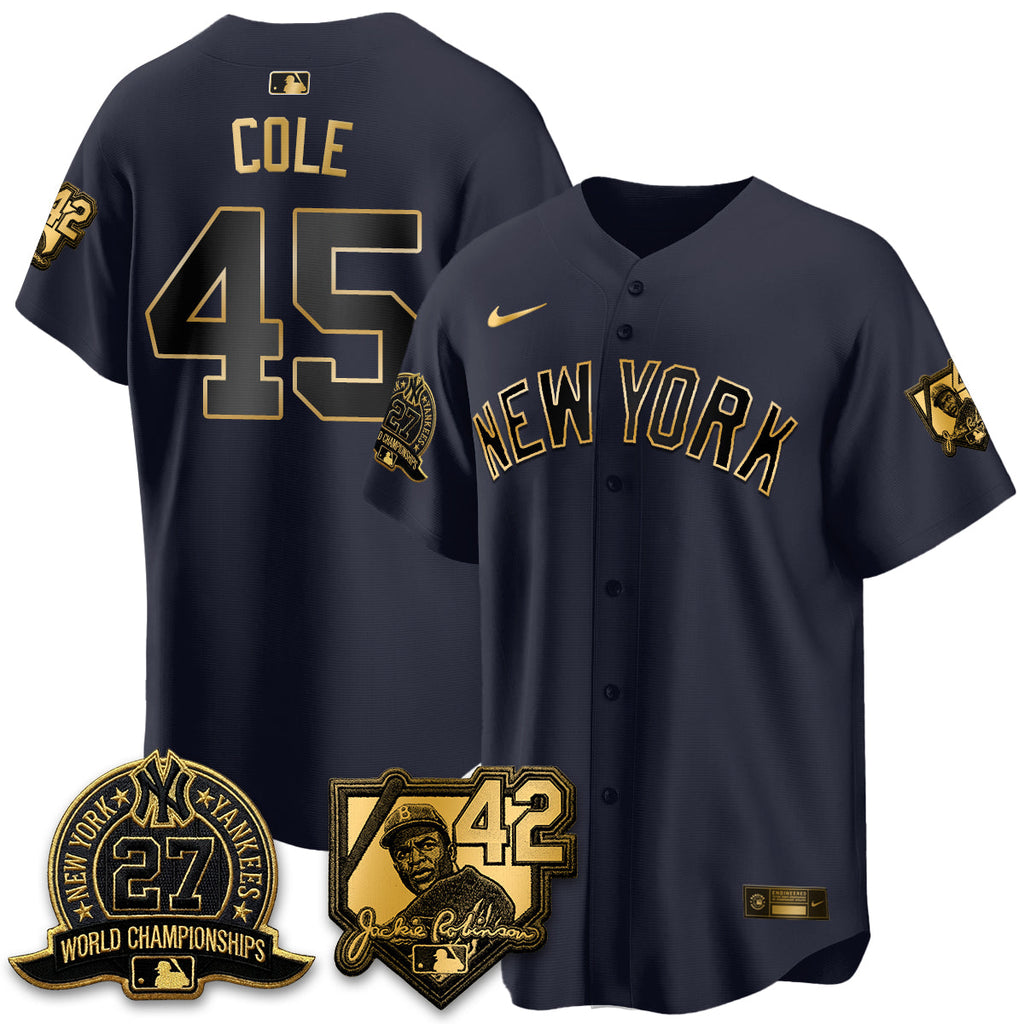 New York Yankees 2026 Jackie Robinson Day Vapor Limited Gold Edition Jersey - All Stitched
