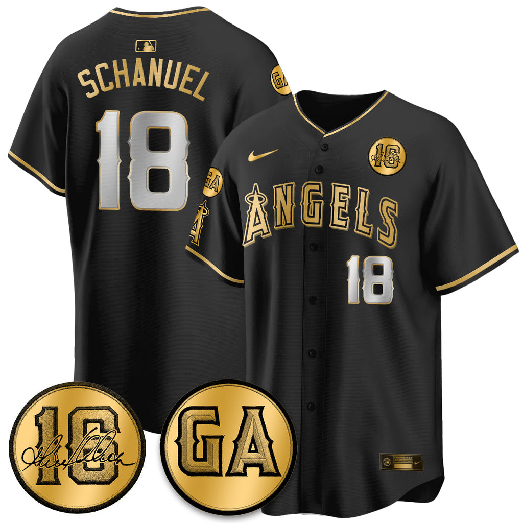 Los Angeles Angels Garret Anderson Tribute Patch Vapor Jersey - All Stitched V2