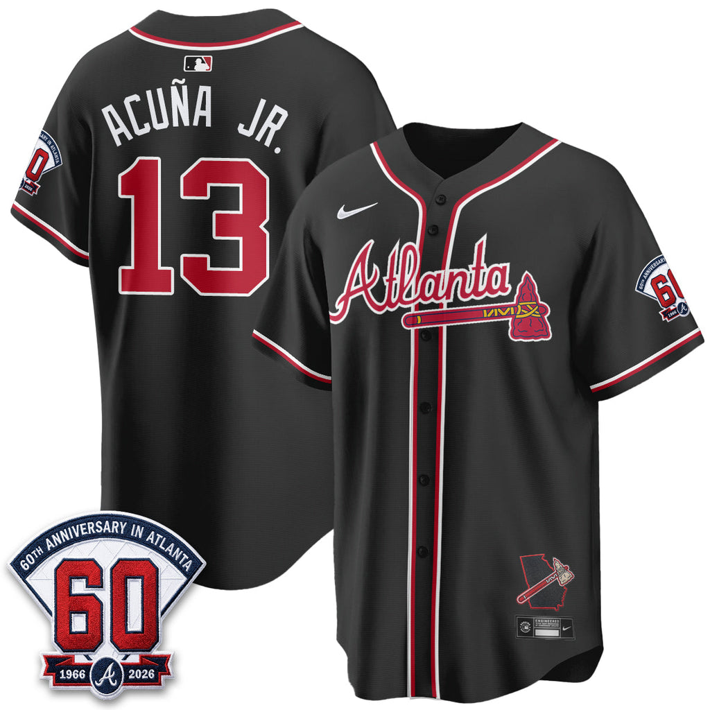 Atlanta Braves 2026 Black Out Style Vapor Limited Jersey - All Stitched