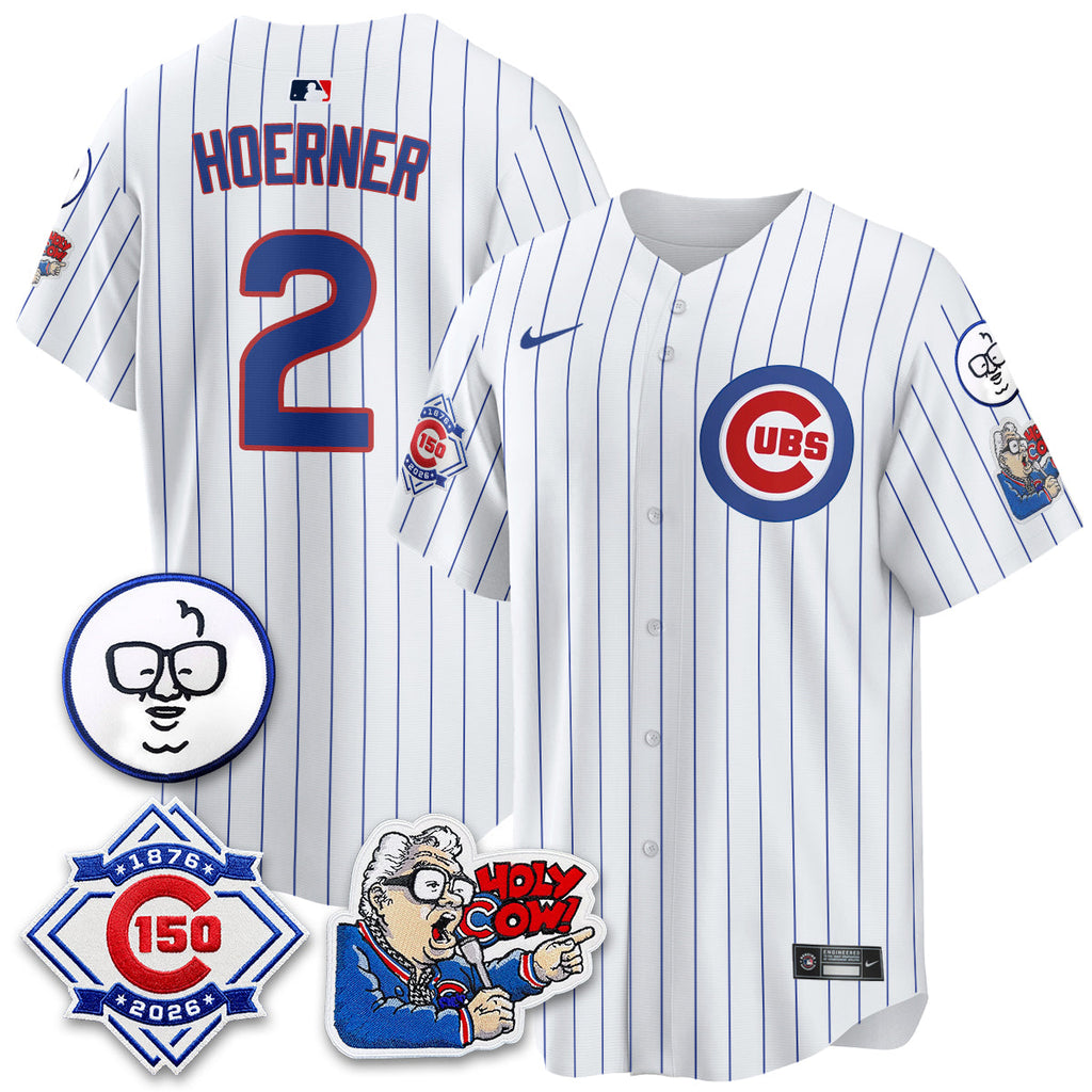 Chicago Cubs 150th Anniversary Harry Caray Holy Cow Vapor Premier Limited Jersey - All Stitched V2