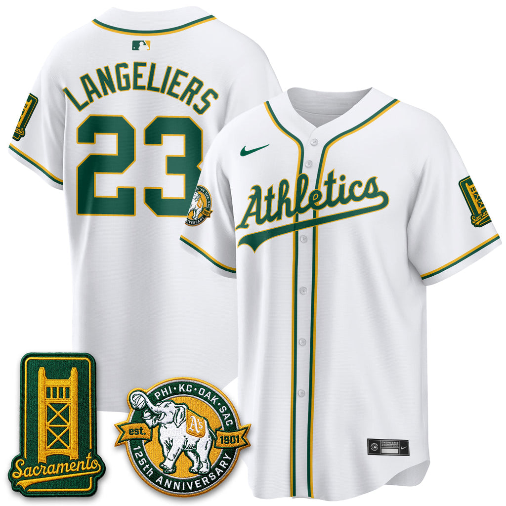 Oakland Athletics 2026 Black Out Style - Celebrating 125 Years -  Limited Vapor Jersey - All Stitched