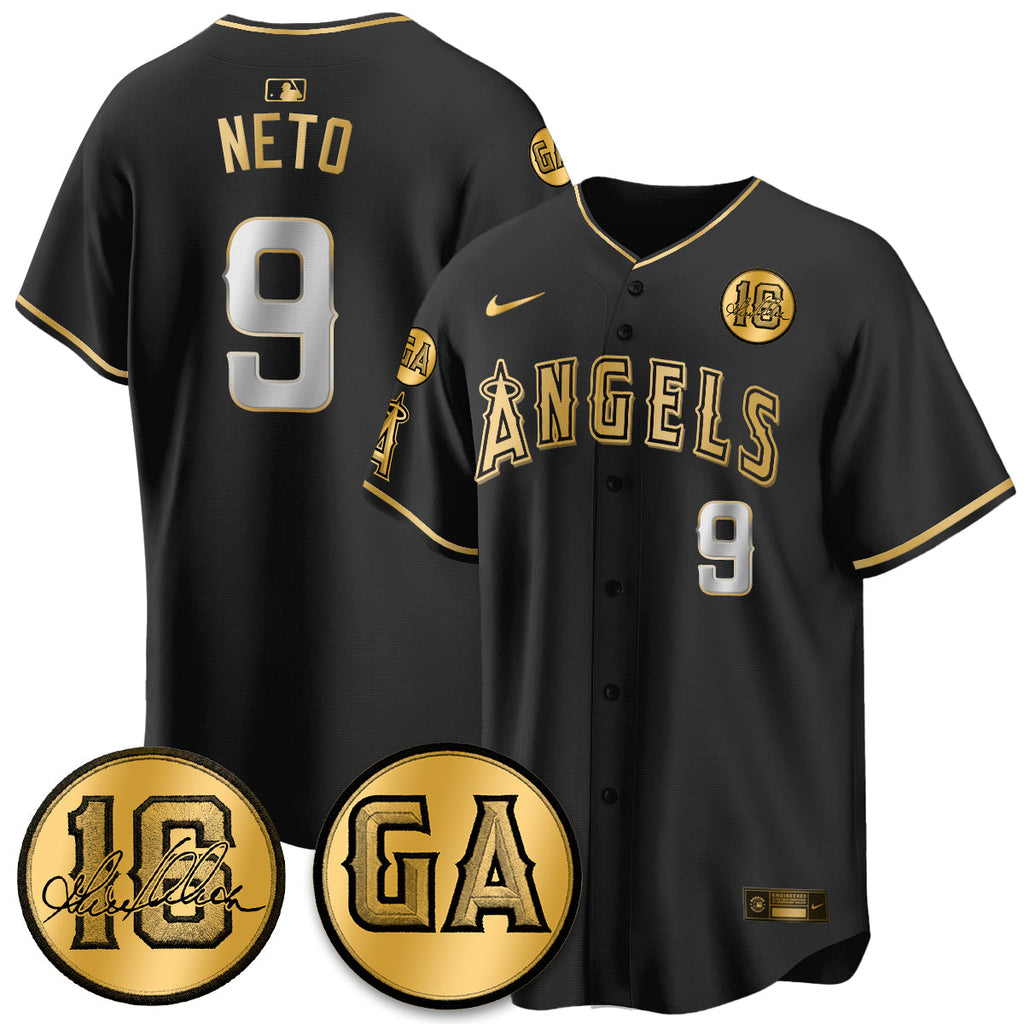 Los Angeles Angels Garret Anderson Tribute Patch Vapor Jersey - All Stitched V2
