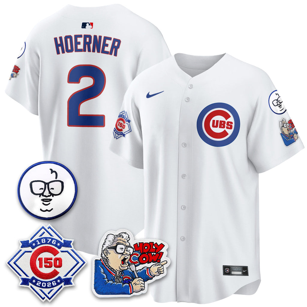 Chicago Cubs 150th Anniversary Harry Caray Holy Cow Vapor Premier Limited Jersey - All Stitched V2