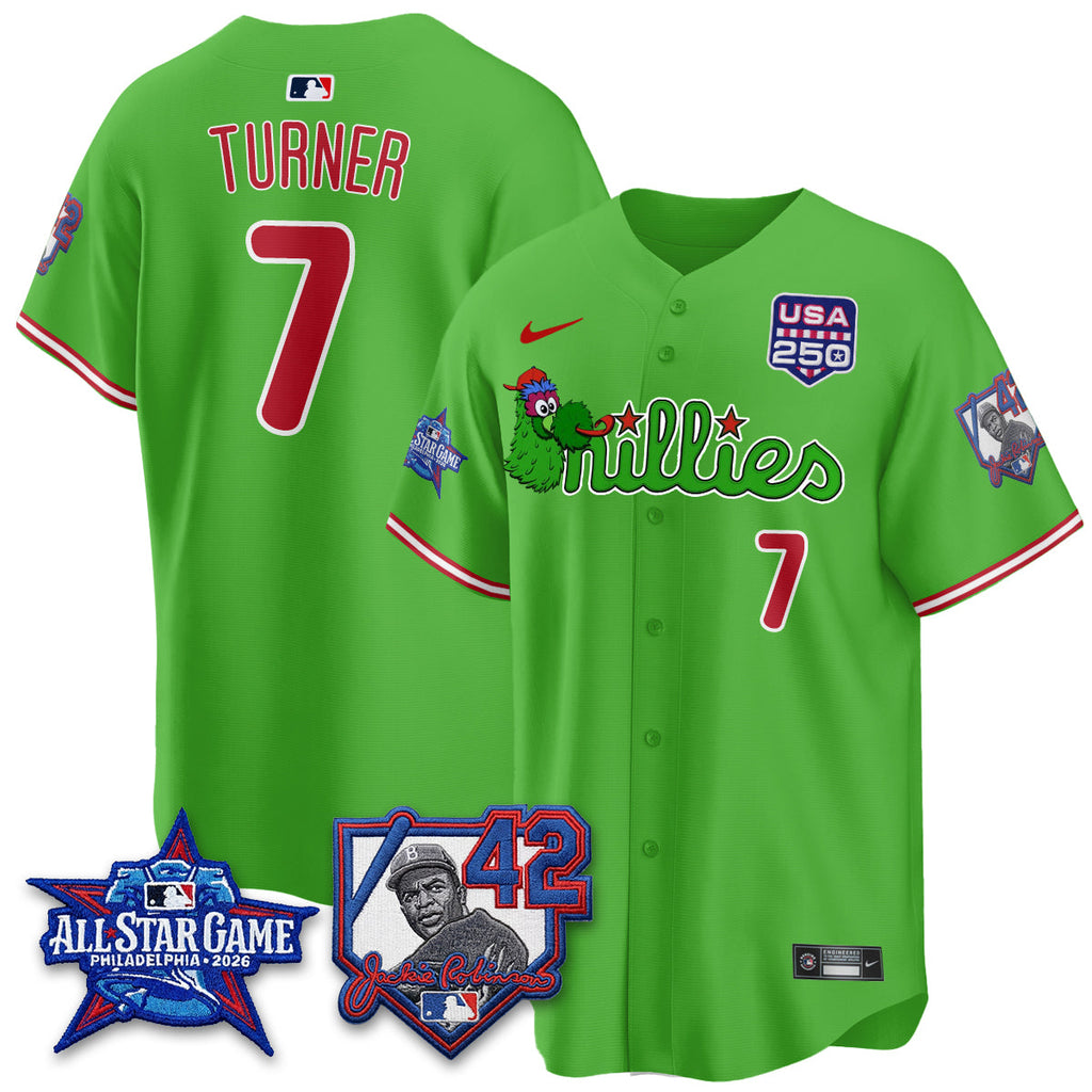 Philadelphia Phillies Phanatic 2026 New Era & 250th USA Vapor Limited Jersey - All Star Game - All Stitched