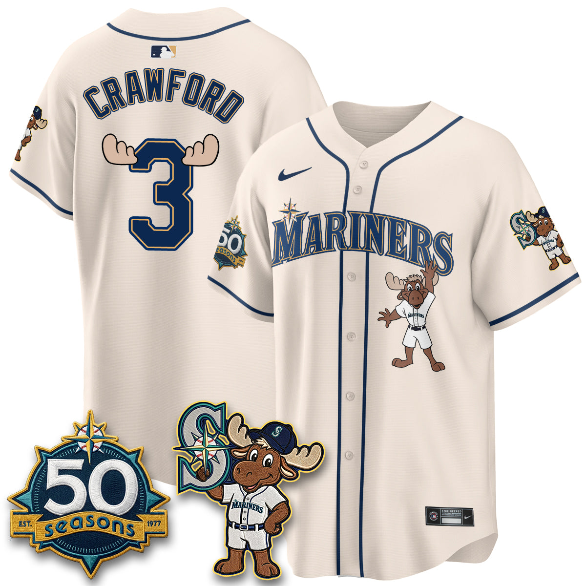Seattle Mariners Mascot Jersey - All Stitched