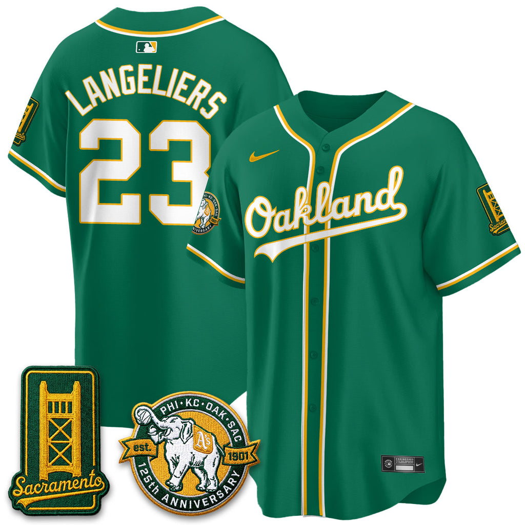 Oakland Athletics 2026 Black Out Style - Celebrating 125 Years -  Limited Vapor Jersey - All Stitched