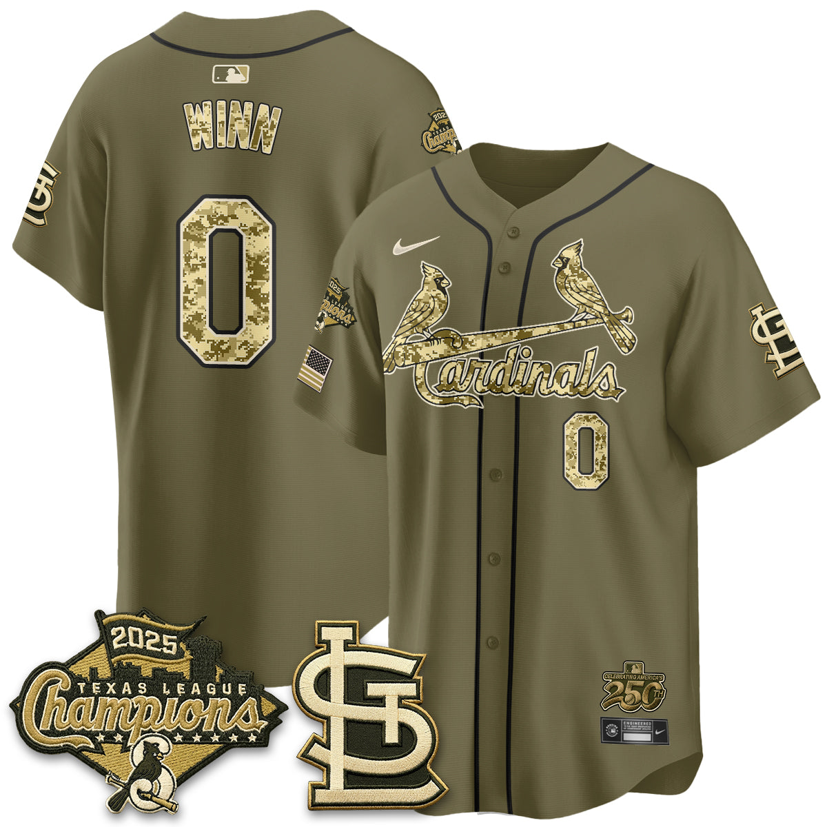 St. Louis Cardinals 2026 Armed Forces Day Jersey - All Stitched