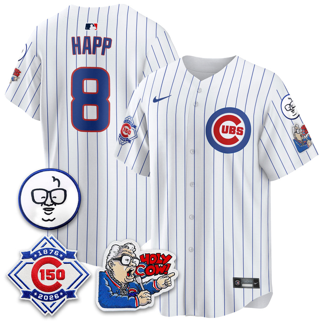 Chicago Cubs 150th Anniversary Harry Caray Holy Cow Vapor Premier Limited Jersey - All Stitched V2