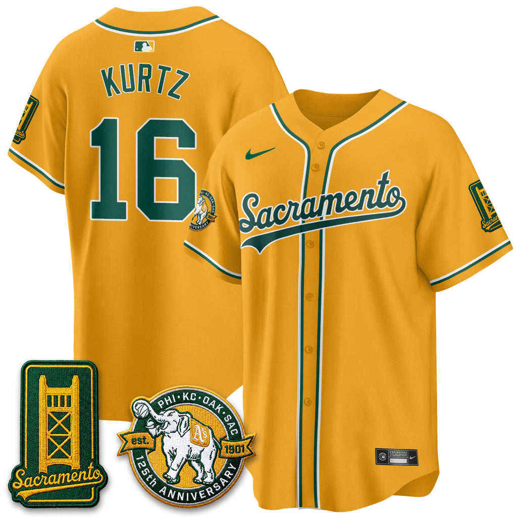 Oakland Athletics 2026 Black Out Style - Celebrating 125 Years -  Limited Vapor Jersey - All Stitched