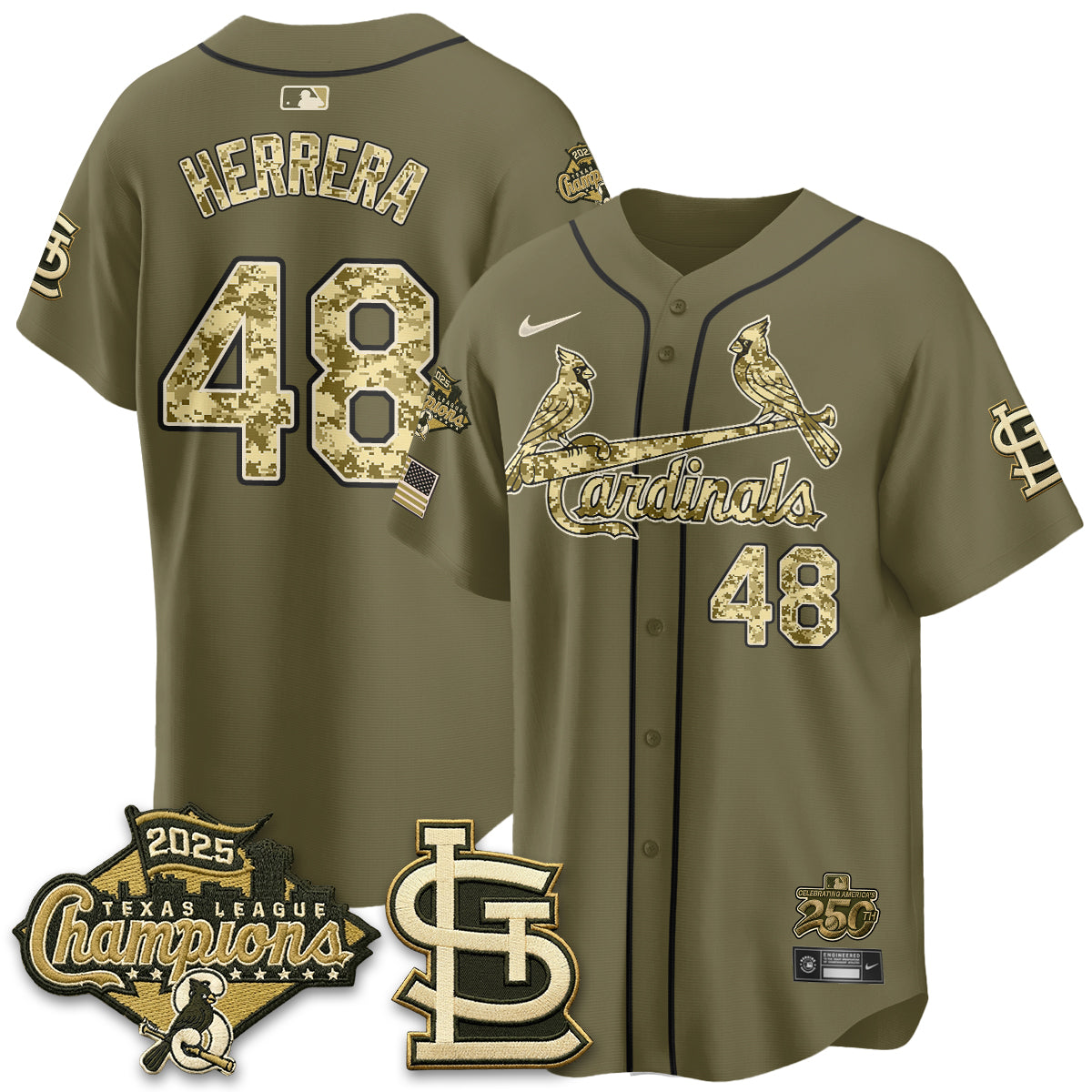 St. Louis Cardinals 2026 Armed Forces Day Jersey - All Stitched