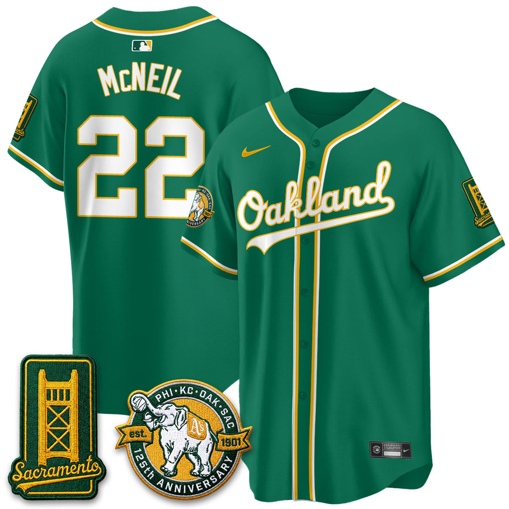 Oakland Athletics 2026 Black Out Style - Celebrating 125 Years -  Limited Vapor Jersey - All Stitched
