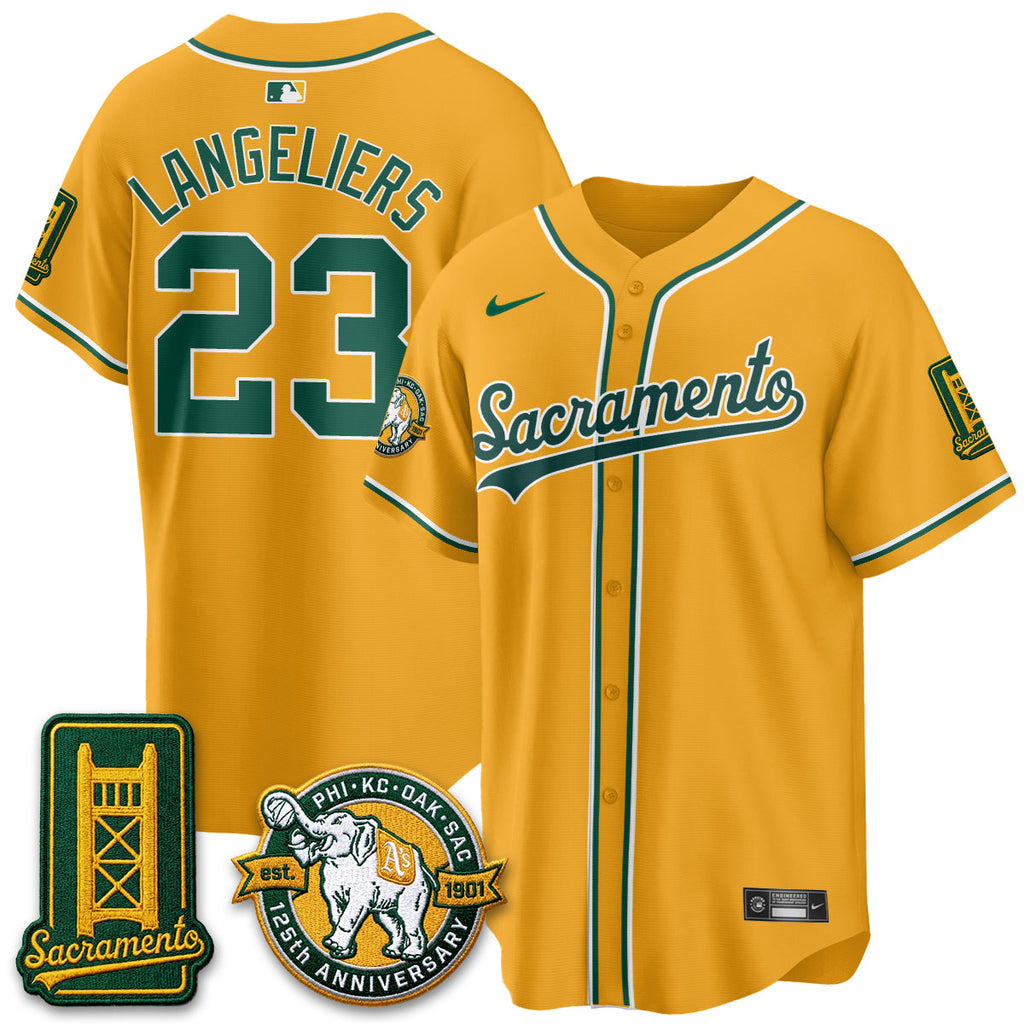 Oakland Athletics 2026 Black Out Style - Celebrating 125 Years -  Limited Vapor Jersey - All Stitched