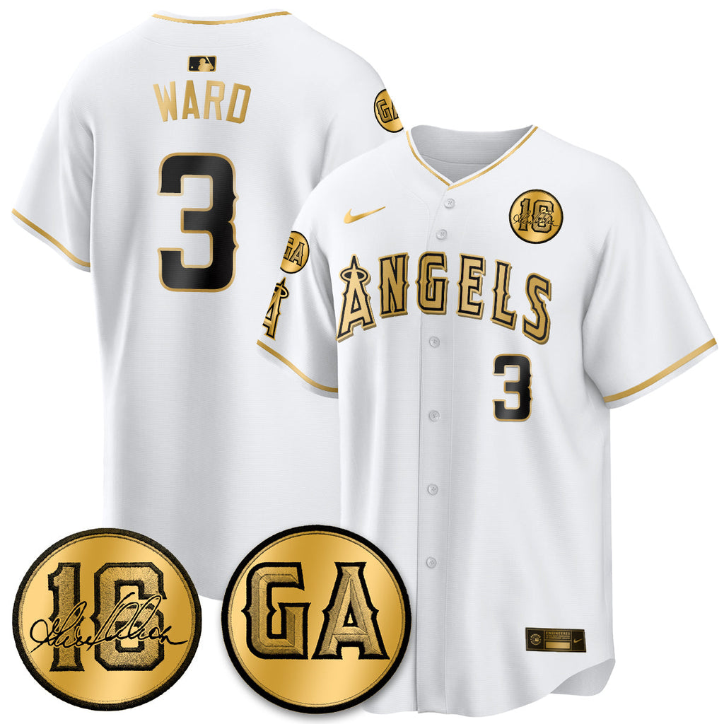 Los Angeles Angels Garret Anderson Tribute Patch Vapor Jersey - All Stitched V2