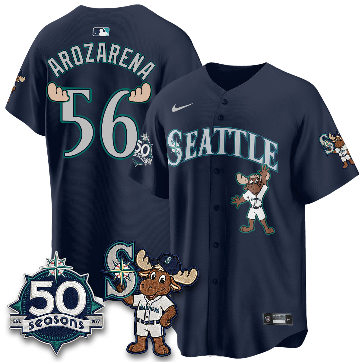 Seattle Mariners Mascot Jersey - All Stitched