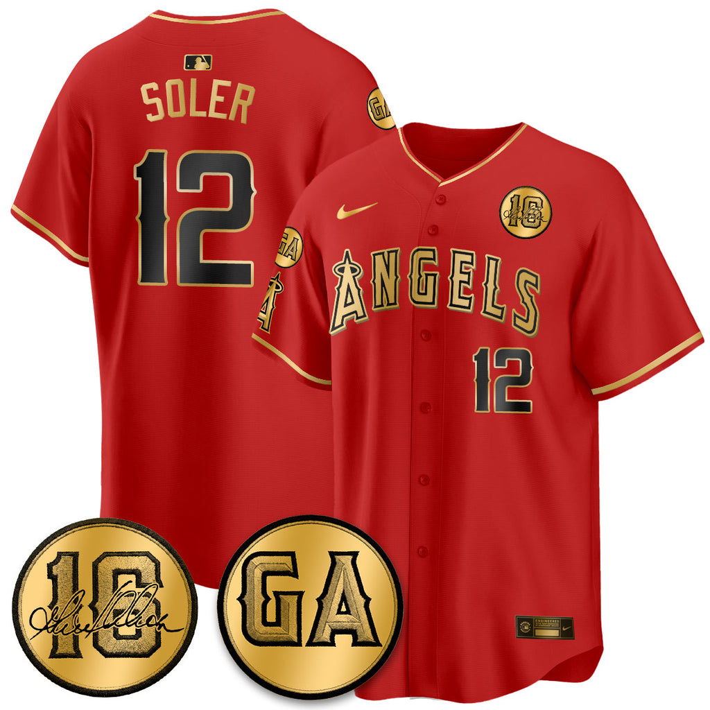 Los Angeles Angels Garret Anderson Tribute Patch Vapor Jersey - All Stitched V2