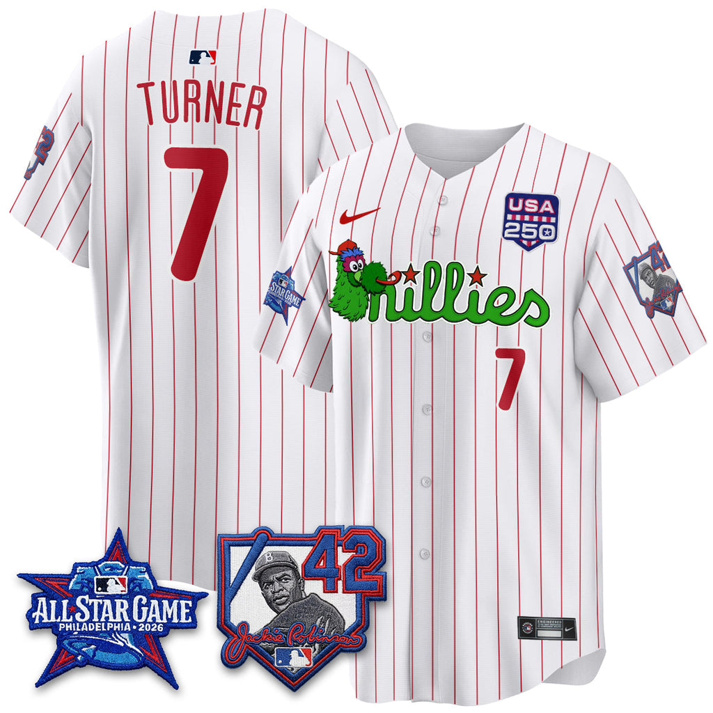 Philadelphia Phillies Phanatic 2026 New Era & 250th USA Vapor Limited Jersey - All Star Game - All Stitched
