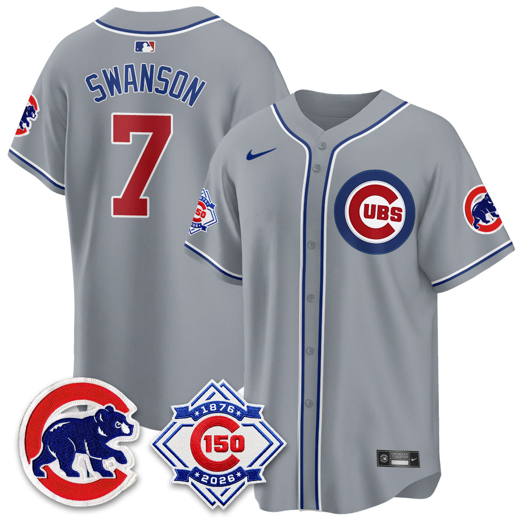 Chicago Cubs 150th Anniversary Black Out Style Vapor Premier Limited Jersey - All Stitched