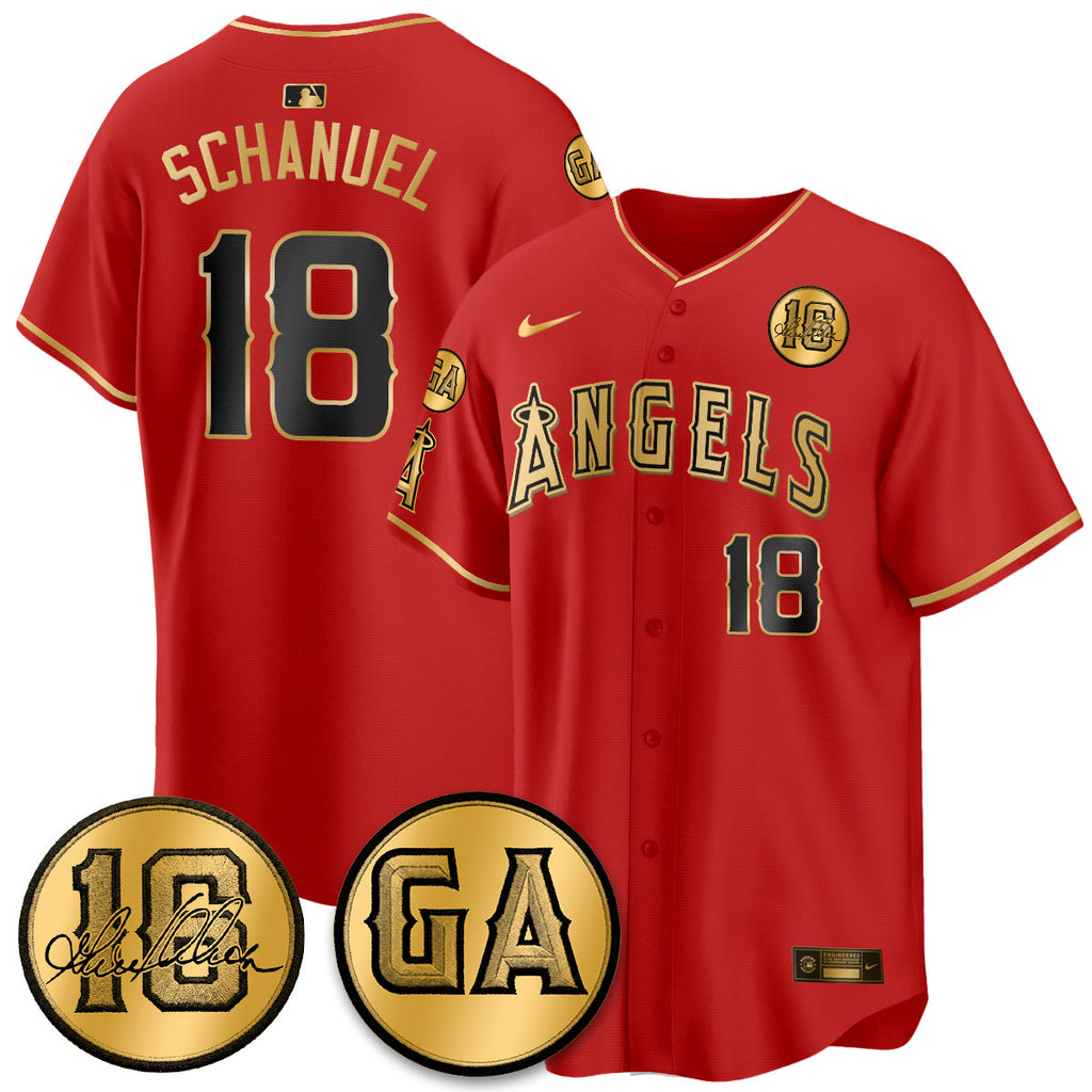 Los Angeles Angels Garret Anderson Tribute Patch Vapor Jersey - All Stitched V2