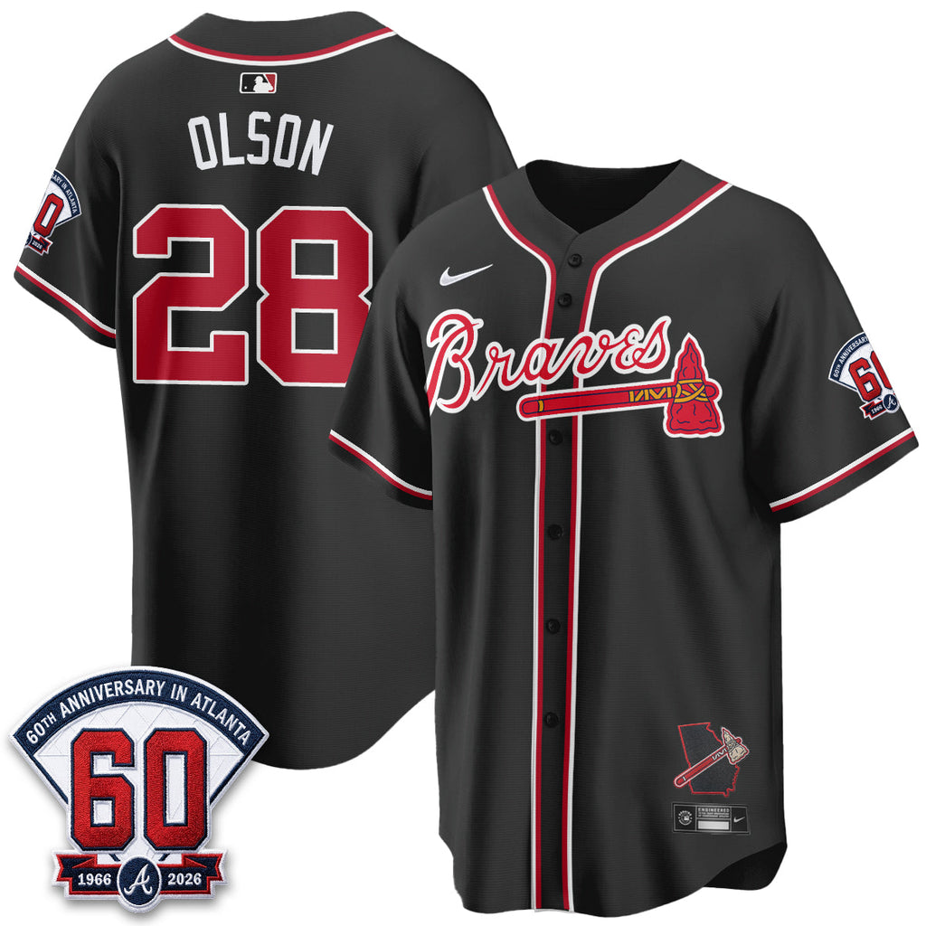 Atlanta Braves 2026 Black Out Style Vapor Limited Jersey - All Stitched