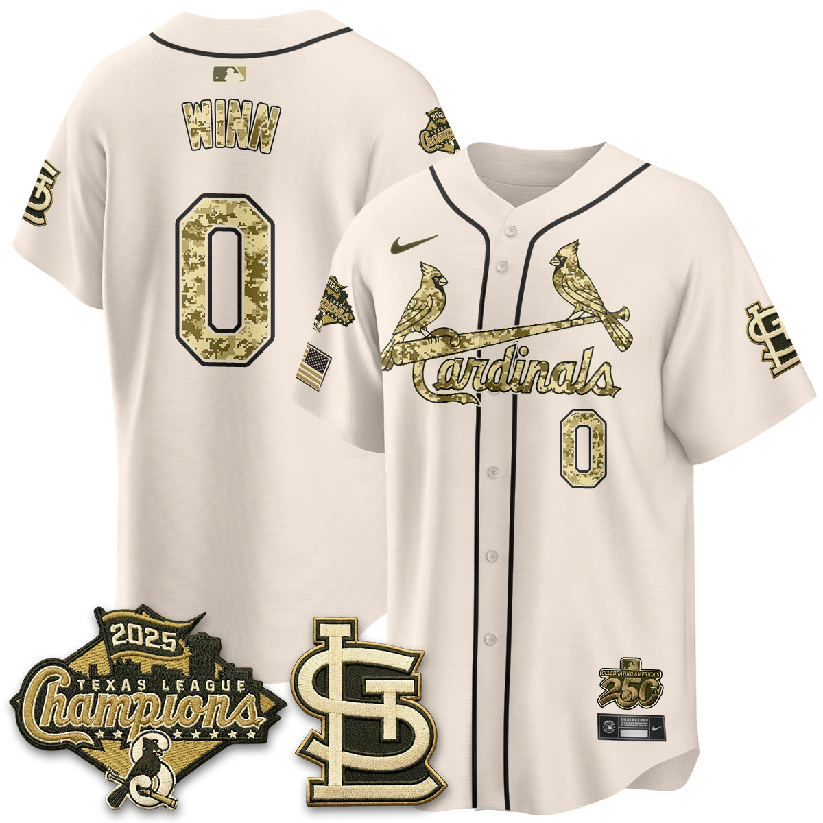 St. Louis Cardinals 2026 Armed Forces Day Jersey - All Stitched