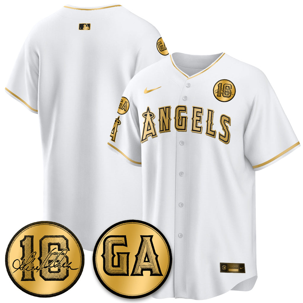 Los Angeles Angels Garret Anderson Tribute Patch Vapor Jersey - All Stitched V2