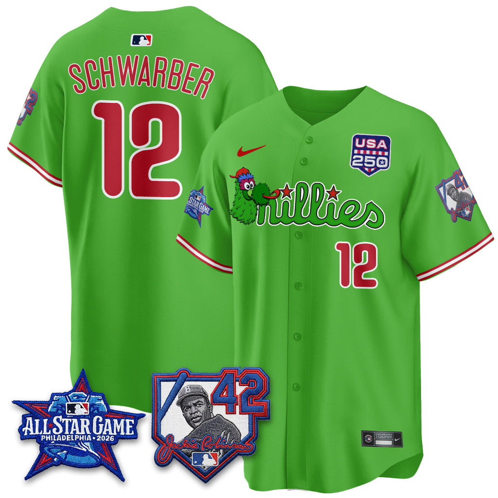 Philadelphia Phillies Phanatic 2026 New Era & 250th USA Vapor Limited Jersey - All Star Game - All Stitched