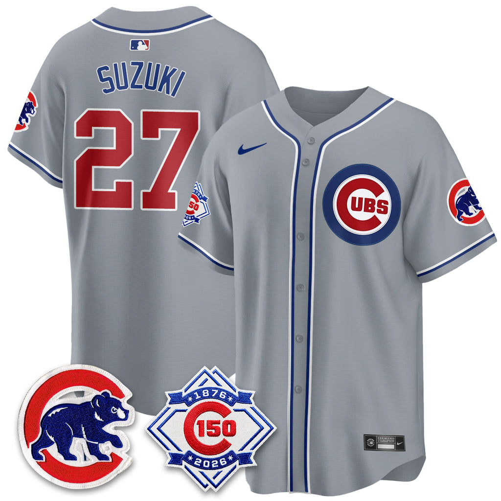 Chicago Cubs 150th Anniversary Black Out Style Vapor Premier Limited Jersey - All Stitched