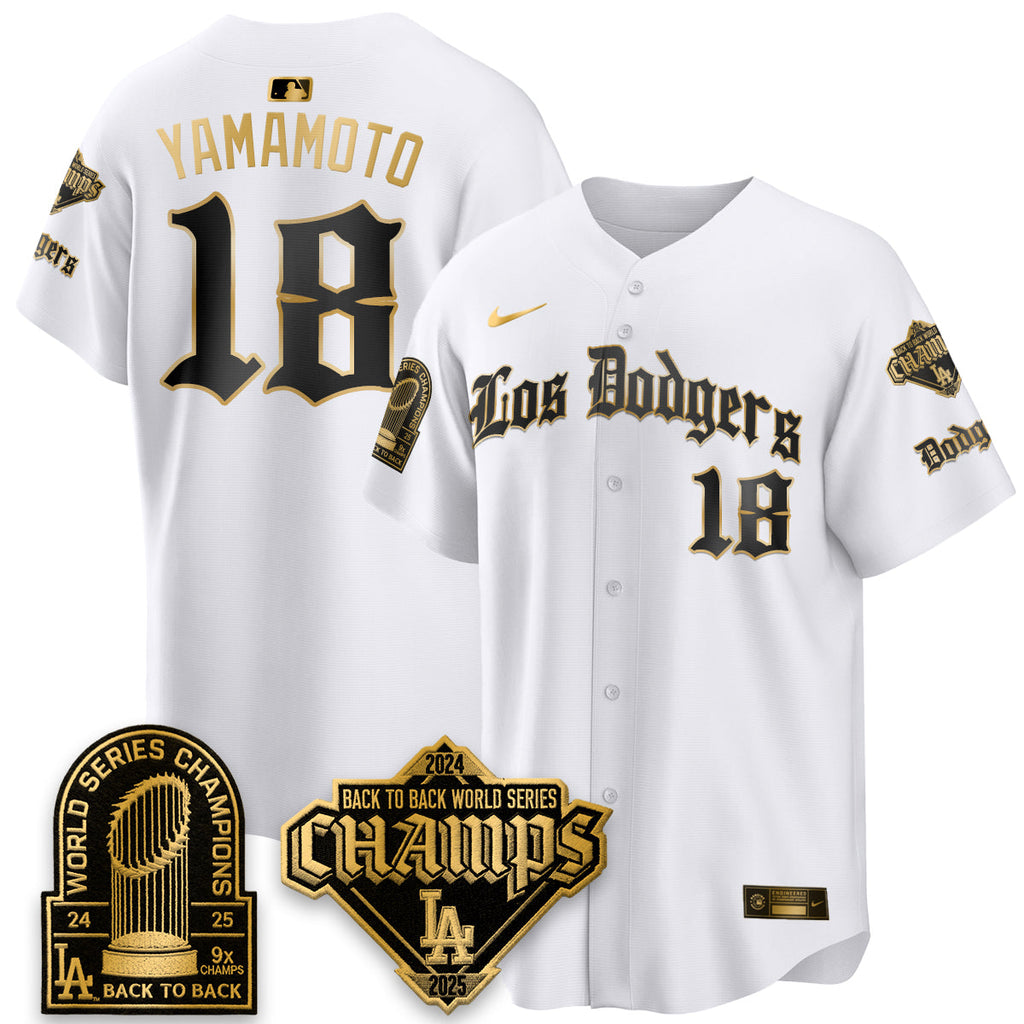 Los Angeles Dodgers World Series Champions B2B Patch Vapor Premier Limited Gothic Edition Jersey - All Stitched