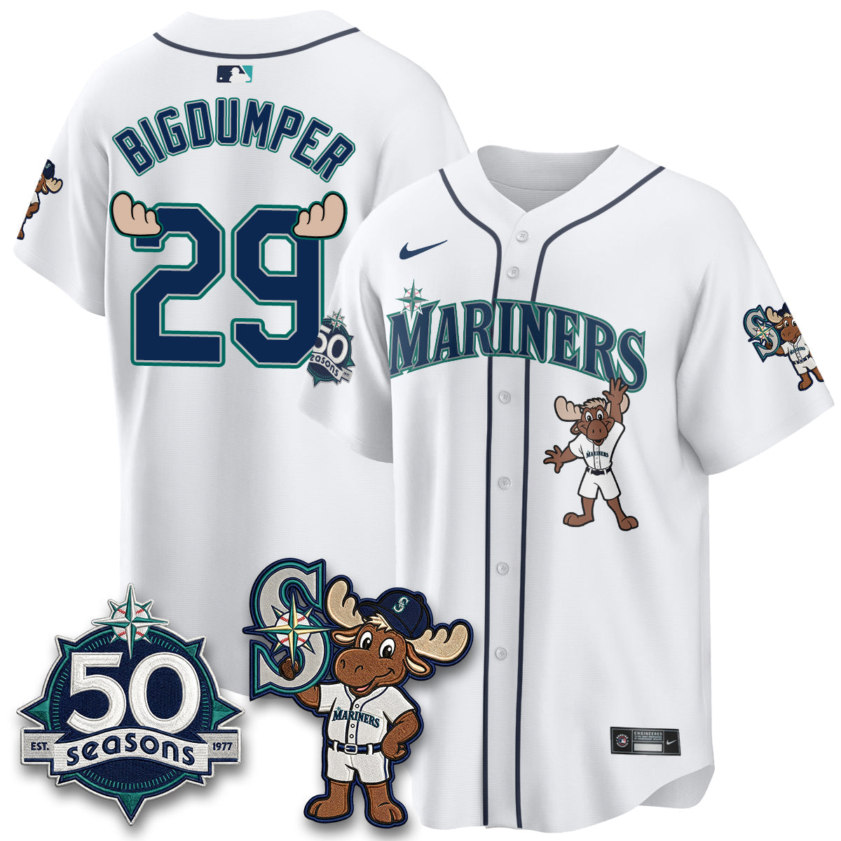 Seattle Mariners Mascot Jersey - All Stitched