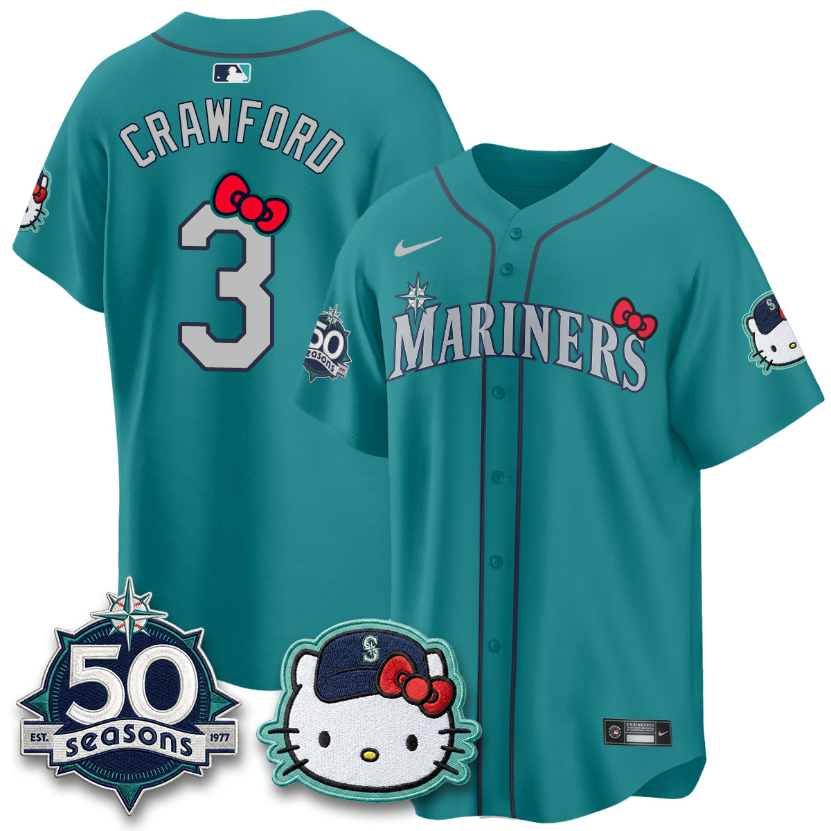 Seattle Mariners x Meow KT Night Limited Jersey - All Stitched