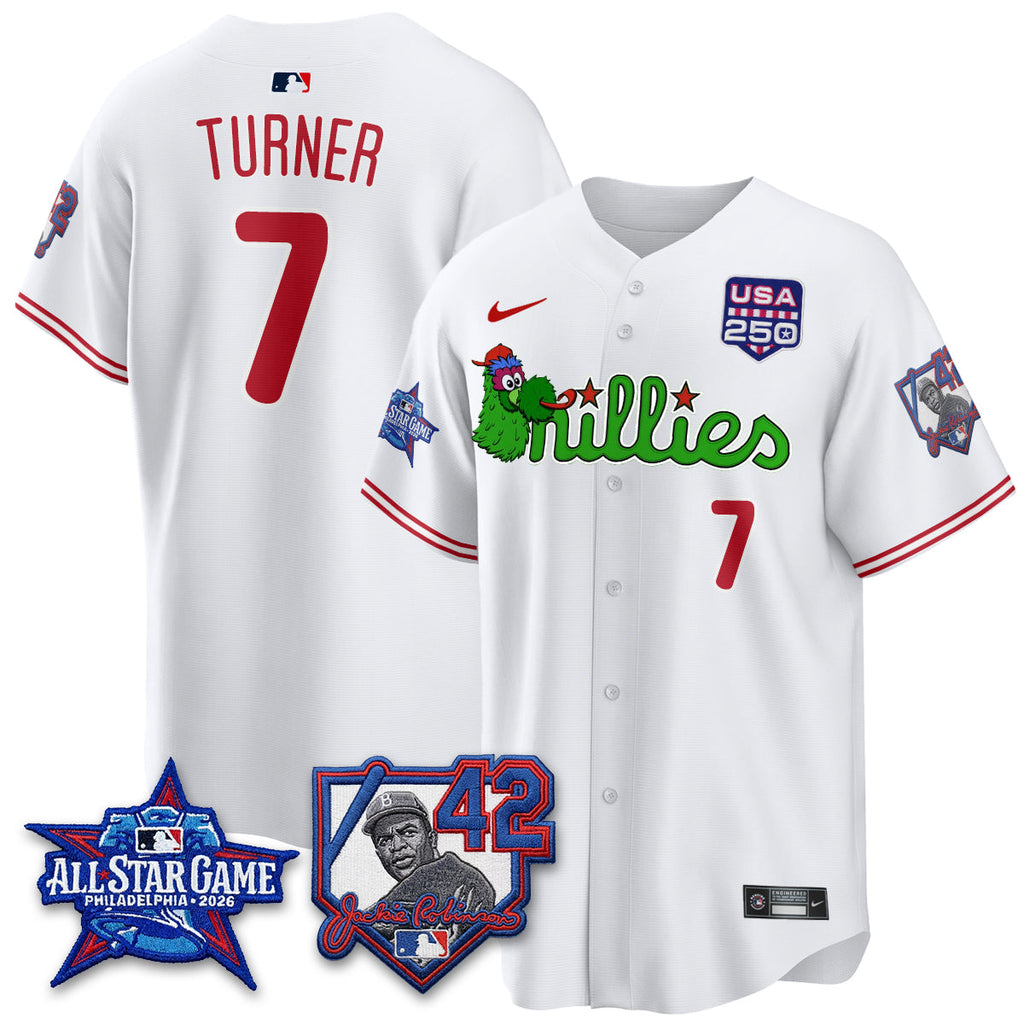 Philadelphia Phillies Phanatic 2026 New Era & 250th USA Vapor Limited Jersey - All Star Game - All Stitched